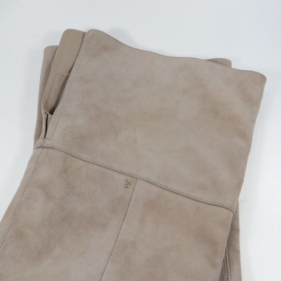 Larroude Kate Over The Knee Thigh High Boots Sz 5.5 Stone Suede Leather NEW $635 - Picture 9 of 11
